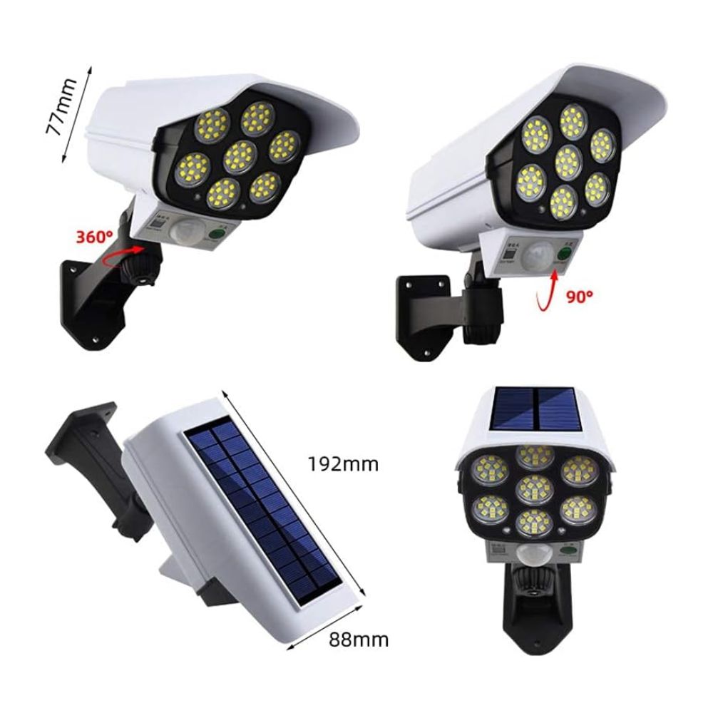 Lampara Solar Led Exterior Sensor Camara